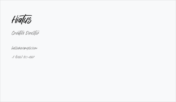 Hiatus Business Card