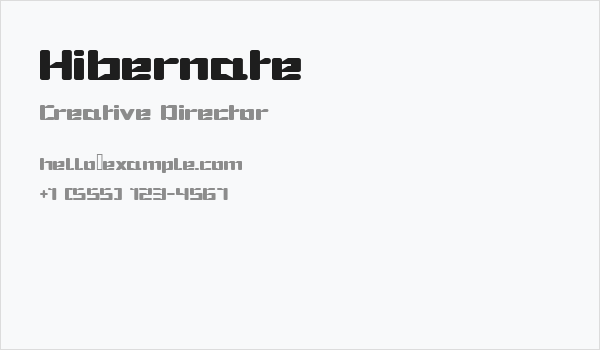Hibernate Business Card