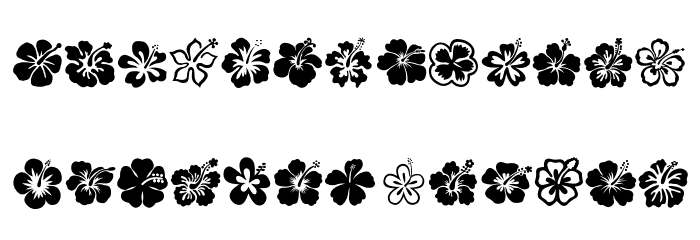 Hibiscus Font LOWERCASE