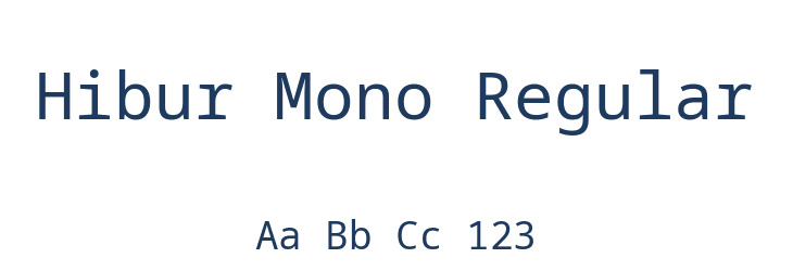 Hibur Mono Regular Font Preview