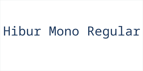 Hibur Mono Regular Logo