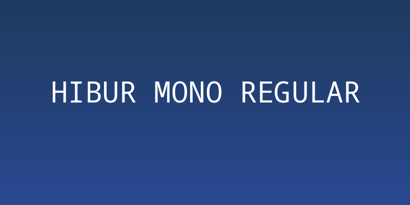 Hibur Mono Regular Social Header
