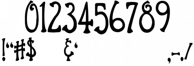 Hiccups Font OTHER CHARS