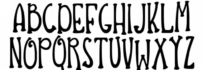 Hiccups Font UPPERCASE