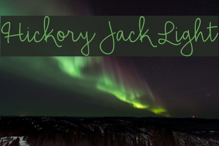 Hickory Jack Light Font examples