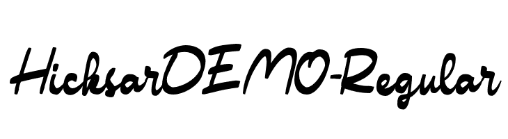 HicksarDEMO-Regular  Скачать бесплатные шрифты