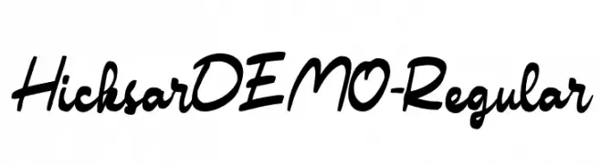 HicksarDEMO-Regular  Frei Schriftart Herunterladen