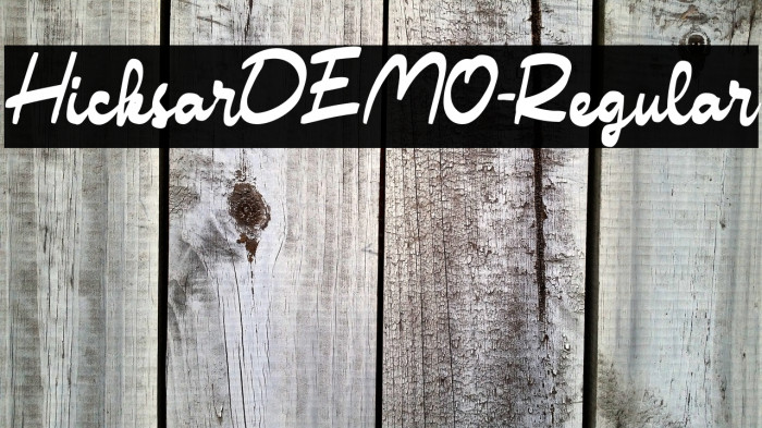 HicksarDEMO-Regular Example 1