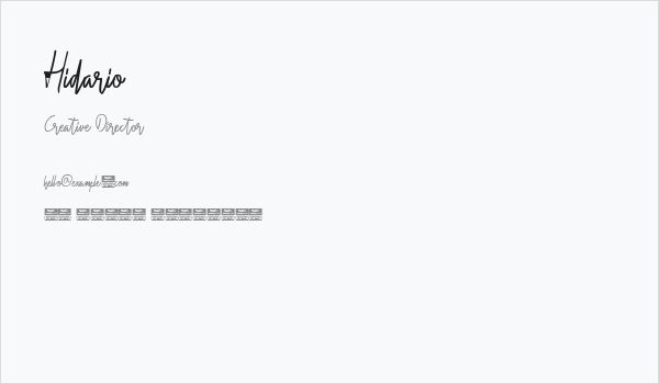 Hidario Business Card