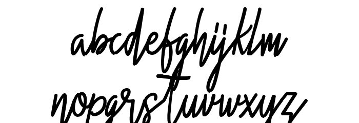 Hidario Schriftart Kleinbuchstaben