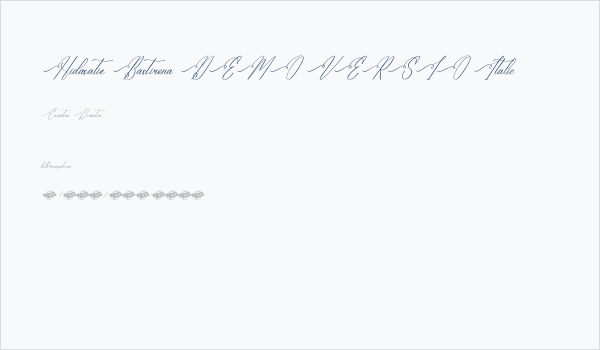 Hidasatie Bastirona DEMO VERSIO Italic Business Card