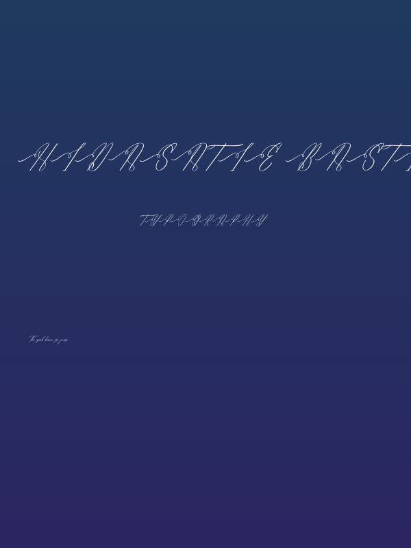 Hidasatie Bastirona DEMO VERSIO Italic Poster