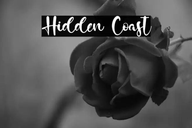 Hidden Coast Font examples