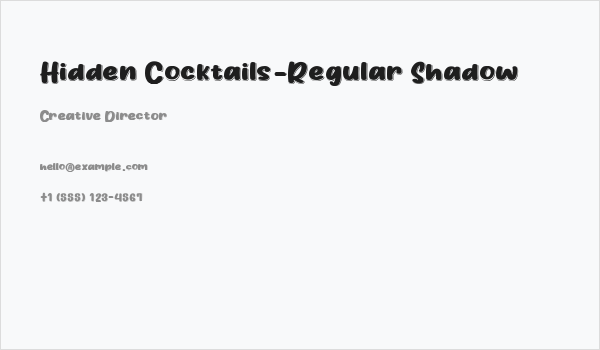 Hidden Cocktails-Regular Shadow Business Card