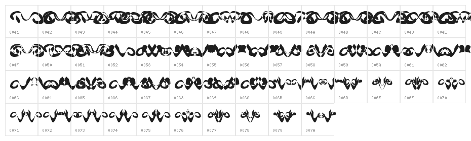 Hidden Ghosts Character Map