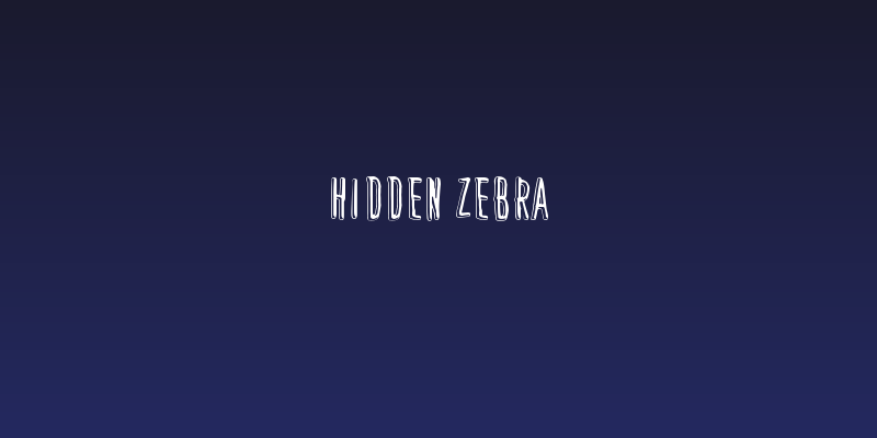 Hidden Zebra Social Header
