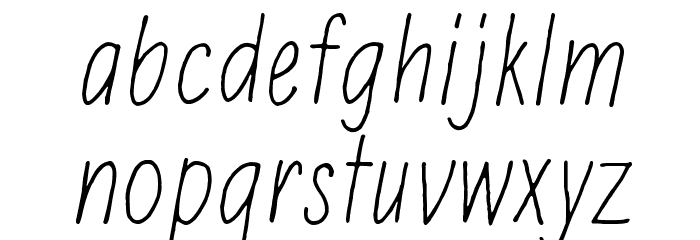 Hidden meanings Italic Font LOWERCASE
