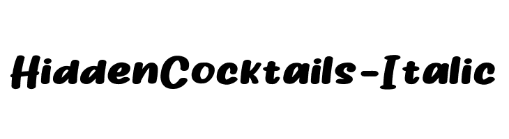 HiddenCocktails-Italic  Frei Schriftart Herunterladen