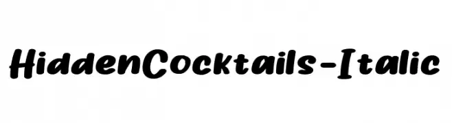HiddenCocktails-Italic  Frei Schriftart Herunterladen