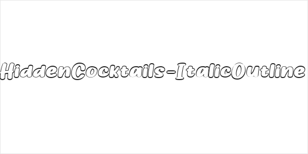HiddenCocktails-ItalicOutline Logo