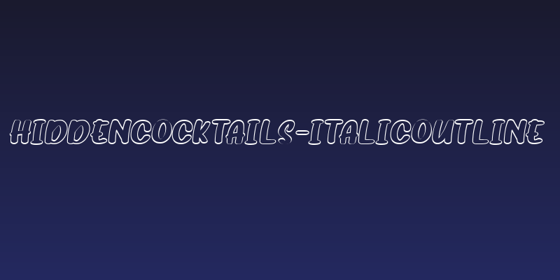 HiddenCocktails-ItalicOutline Social Header