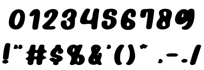HiddenCocktails-ItalicRough Font OTHER CHARS