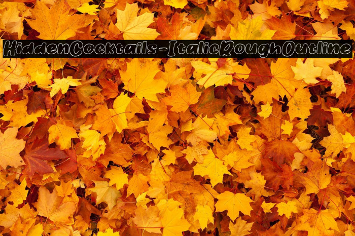 HiddenCocktails-ItalicRoughOutline Example 2