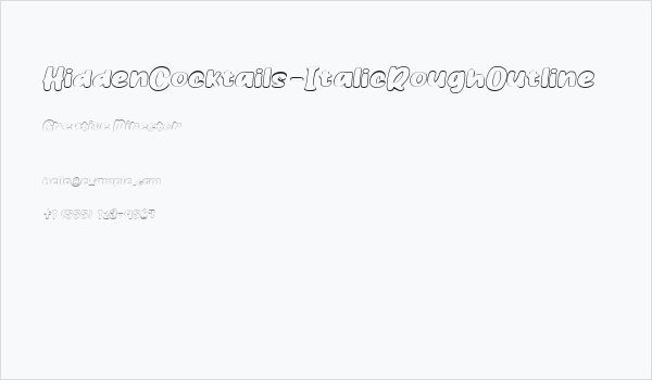 HiddenCocktails-ItalicRoughOutline Business Card