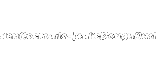HiddenCocktails-ItalicRoughOutline Logo