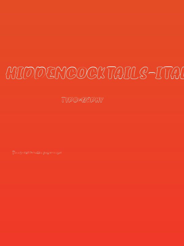 HiddenCocktails-ItalicRoughOutline Poster