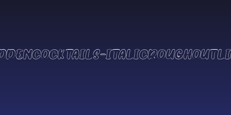 HiddenCocktails-ItalicRoughOutline Social Header