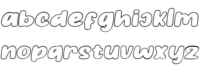 HiddenCocktails-ItalicRoughOutline Font LOWERCASE