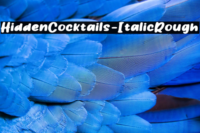 HiddenCocktails-ItalicRough Example 1