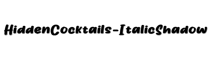 HiddenCocktails-ItalicShadow  免费字体下载