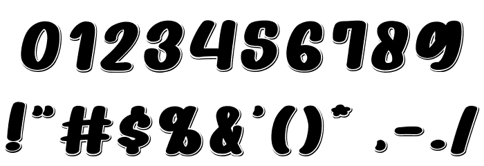 HiddenCocktails-ItalicShadow Font OTHER CHARS