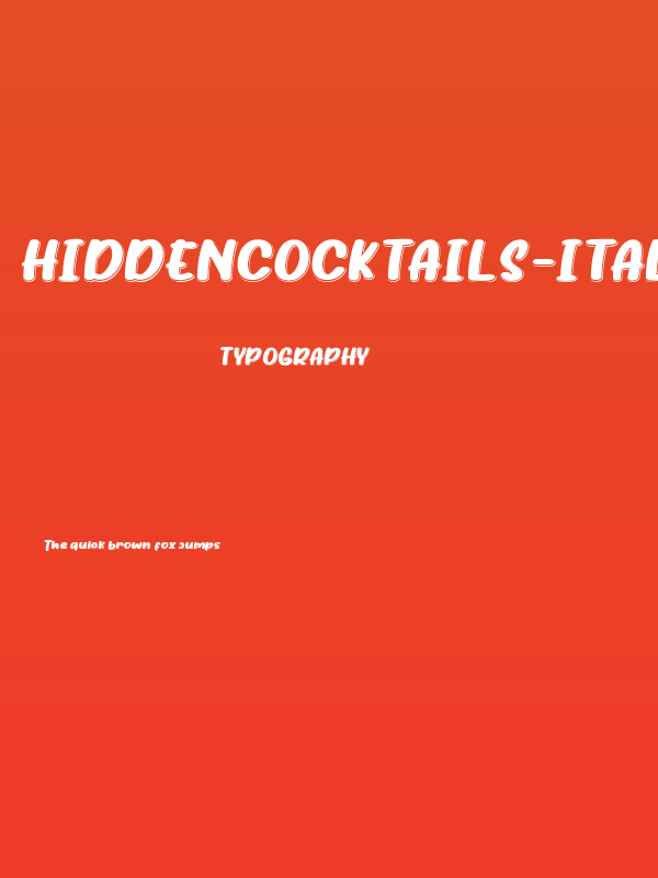 HiddenCocktails-ItalicShadow Poster
