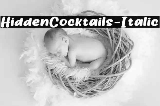 HiddenCocktails-Italic Font examples