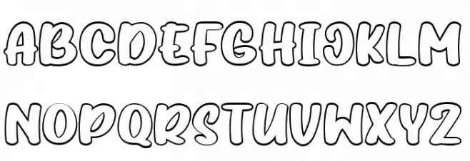 HiddenCocktails-Outline Schriftart Groß