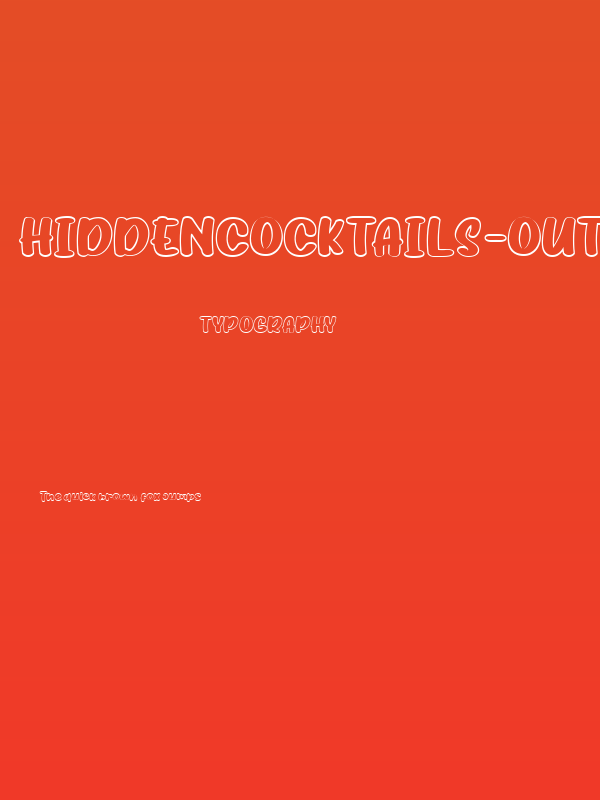 HiddenCocktails-Outline Poster