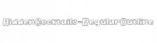HiddenCocktails-RegularOutline  Frei Schriftart Herunterladen