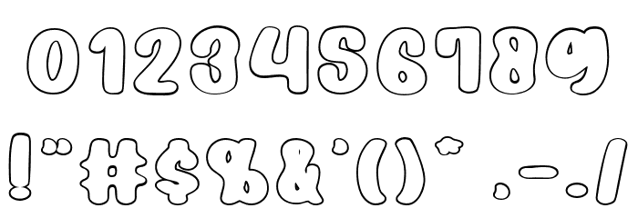 HiddenCocktails-RegularOutline Font OTHER CHARS