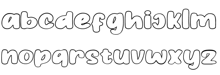 HiddenCocktails-RegularOutline Font LOWERCASE