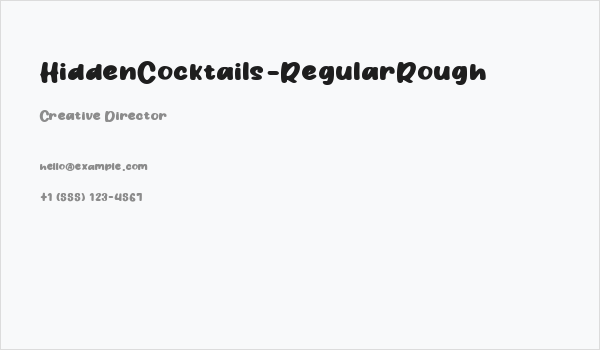HiddenCocktails-RegularRough Business Card