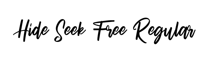 Hide Seek Free Regular  フリーフォントのダウンロード