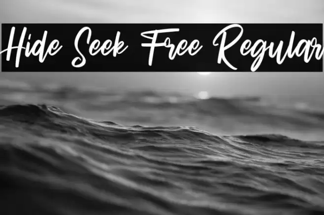 Hide Seek Free Regular Font examples