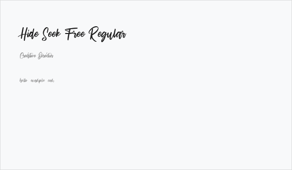 Hide Seek Free Regular Business Card