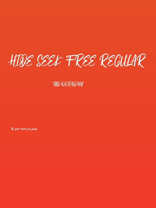 Hide Seek Free Regular Poster