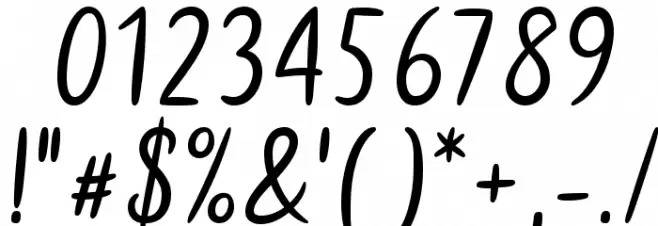 Hidea Font OTHER CHARS