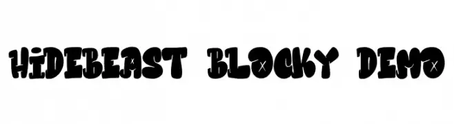 Hidebeast Blocky Demo  Frei Schriftart Herunterladen