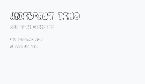 Hidebeast Demo Business Card